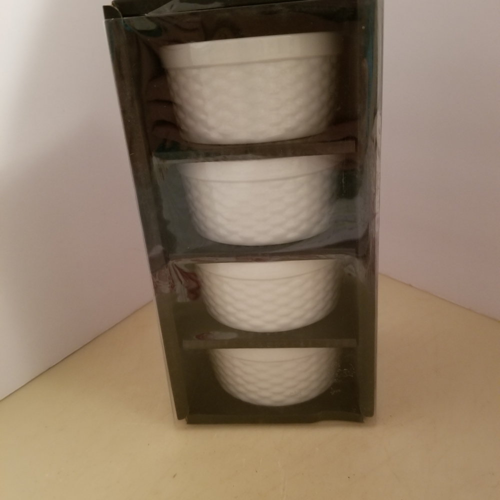 Home Essentials White Textured Ramekins